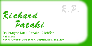 richard pataki business card